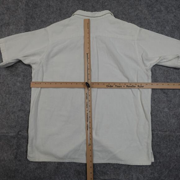 Vintage L.L. Bean Top Womens Extra Large Cool Weave 80s Button Front USA White - Picture 5 of 8